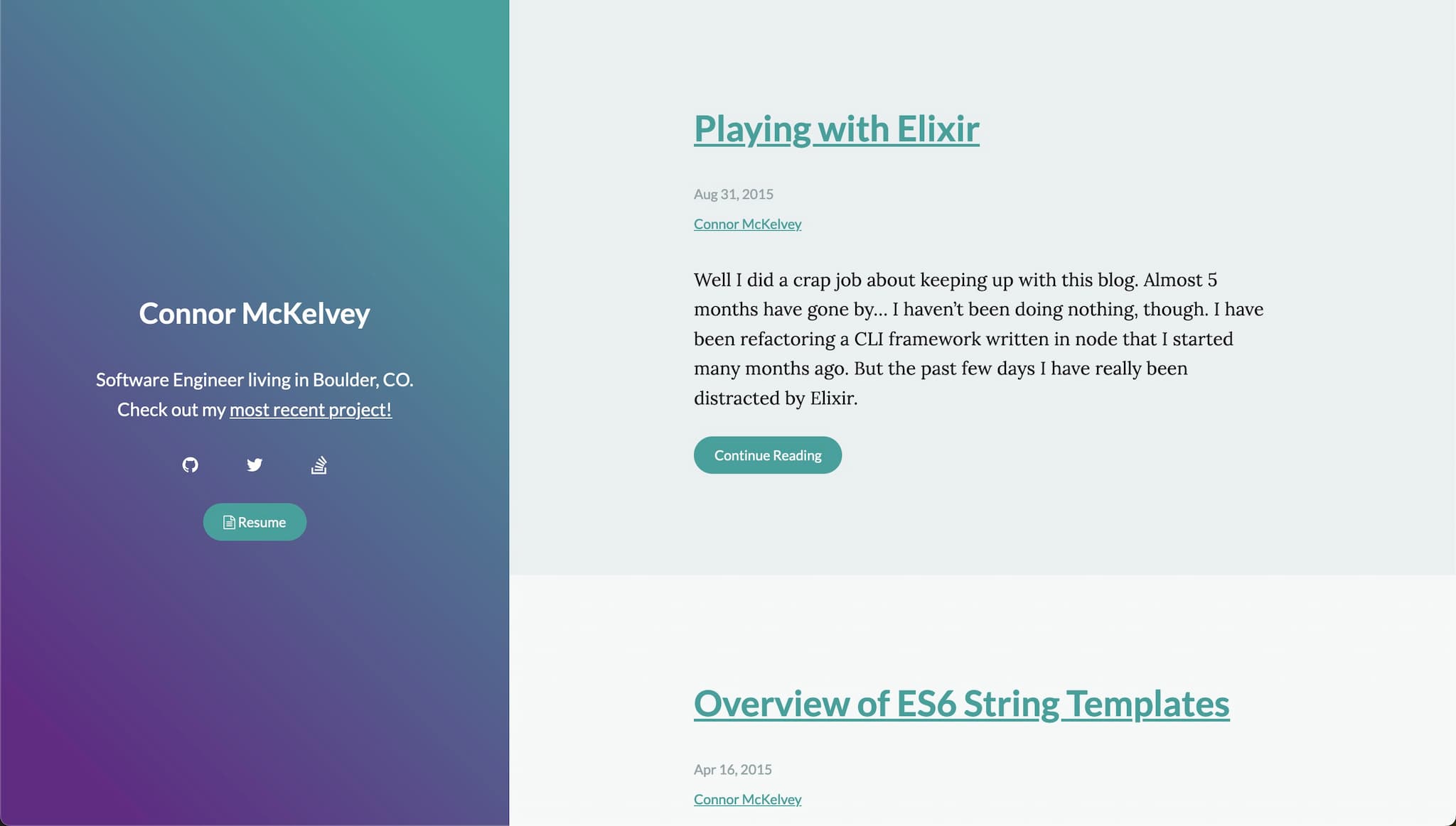 old website homepage